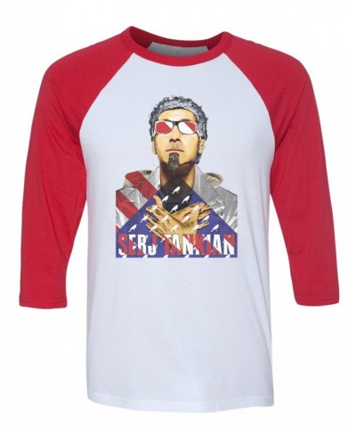 Serj Tankian Women's | Patriotic | 3/4 Sleeve Baseball Tee $12.00 Shirts