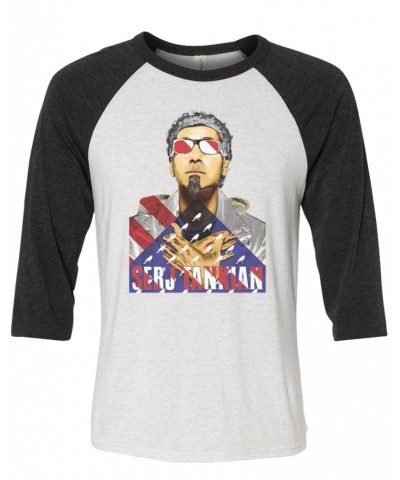 Serj Tankian Women's | Patriotic | 3/4 Sleeve Baseball Tee $12.00 Shirts