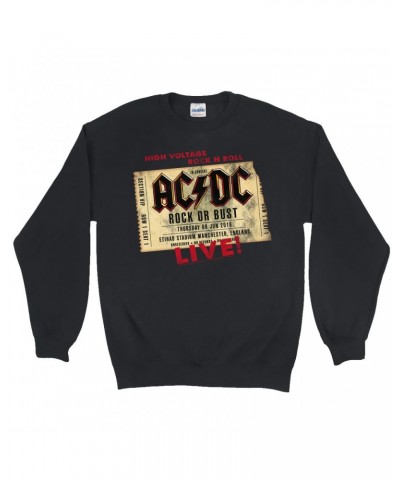 AC/DC Sweatshirt | Rock or Bust Manchester England Concert Ticket Sweatshirt $10.83 Sweatshirts