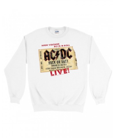 AC/DC Sweatshirt | Rock or Bust Manchester England Concert Ticket Sweatshirt $10.83 Sweatshirts