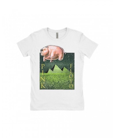 Pink Floyd Ladies' Boyfriend T-Shirt | Animals Meets The Pyramids Distressed Shirt $8.23 Shirts