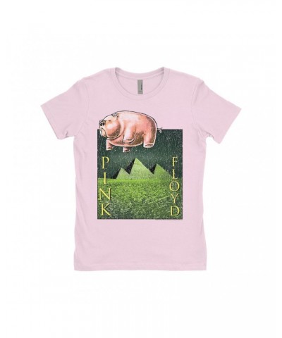 Pink Floyd Ladies' Boyfriend T-Shirt | Animals Meets The Pyramids Distressed Shirt $8.23 Shirts