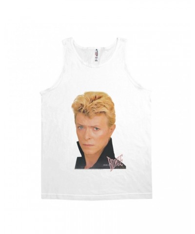 David Bowie Unisex Tank Top | Color Portrait And Logo Shirt $10.73 Shirts