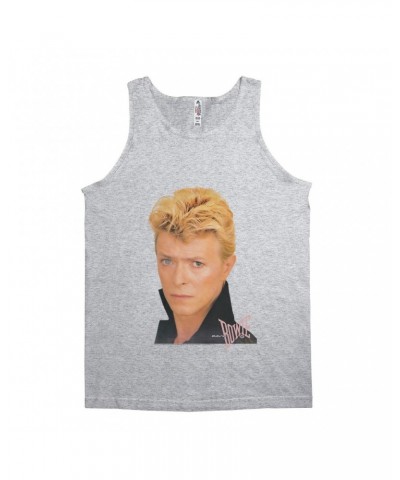 David Bowie Unisex Tank Top | Color Portrait And Logo Shirt $10.73 Shirts