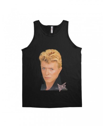 David Bowie Unisex Tank Top | Color Portrait And Logo Shirt $10.73 Shirts