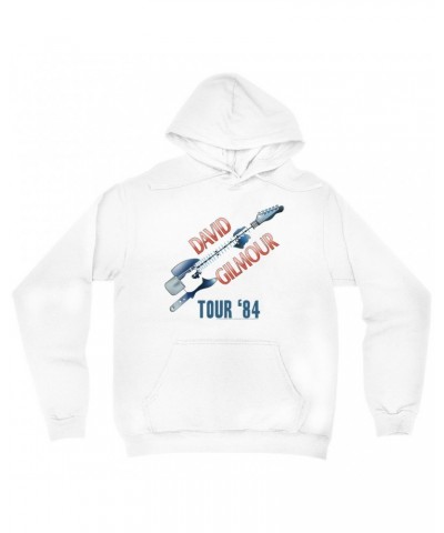 David Gilmour Hoodie | Red White Blue 1984 Tour Hoodie $14.38 Sweatshirts