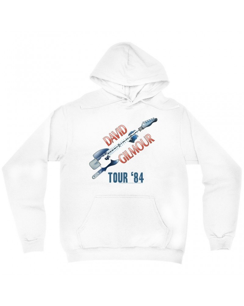 David Gilmour Hoodie | Red White Blue 1984 Tour Hoodie $14.38 Sweatshirts