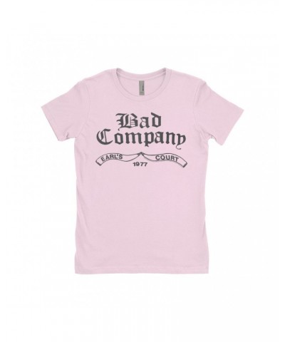 Bad Company Ladies' Boyfriend T-Shirt | Earl's Court 1977 Concert Shirt $7.73 Shirts