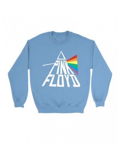 Pink Floyd Bright Colored Sweatshirt | Dark Side Of The Moon Modern Prism Sweatshirt $10.49 Sweatshirts