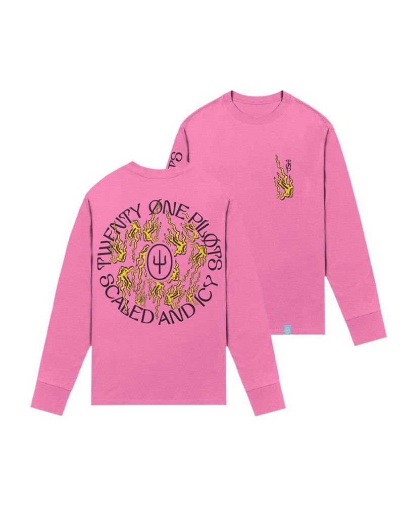 Twenty One Pilots Scaled and Icy Flames Long Sleeve T-Shirt $14.54 Shirts