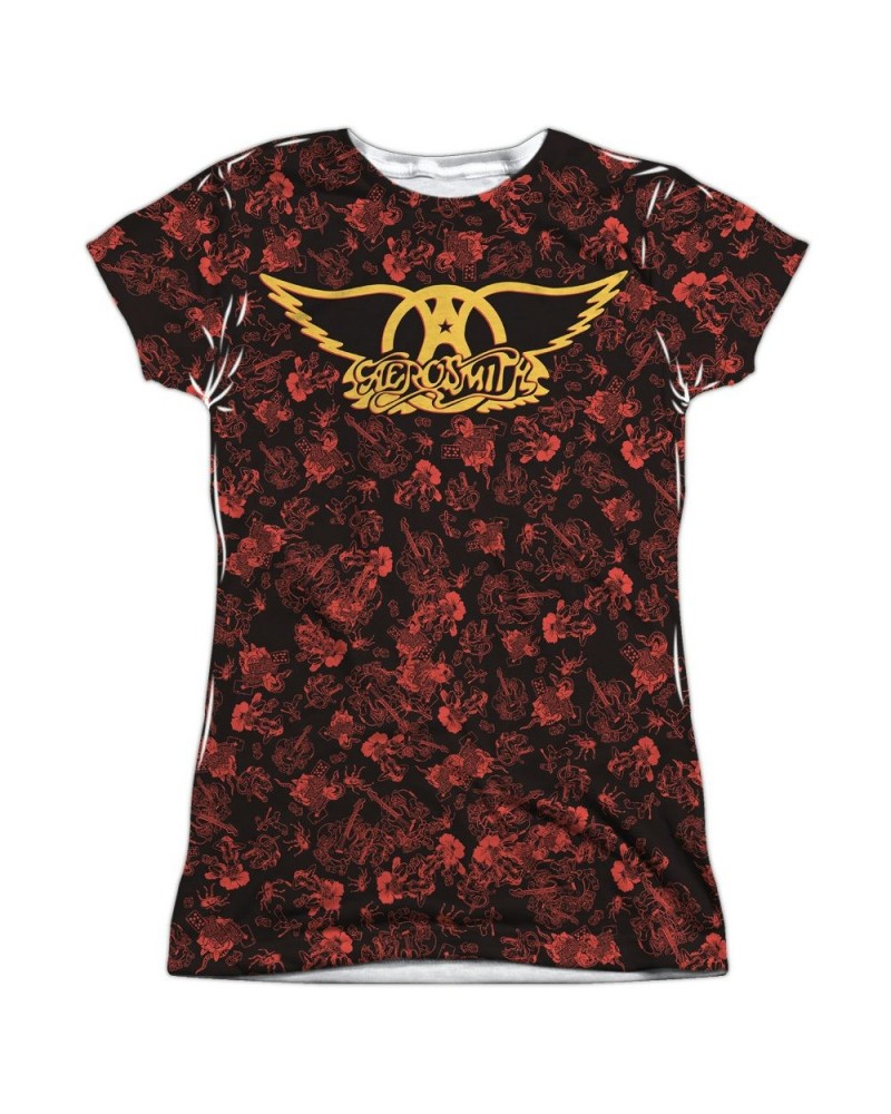 Aerosmith Junior's T Shirt | VACATION (FRONT/BACK PRINT) Sublimated Tee $14.00 Shirts