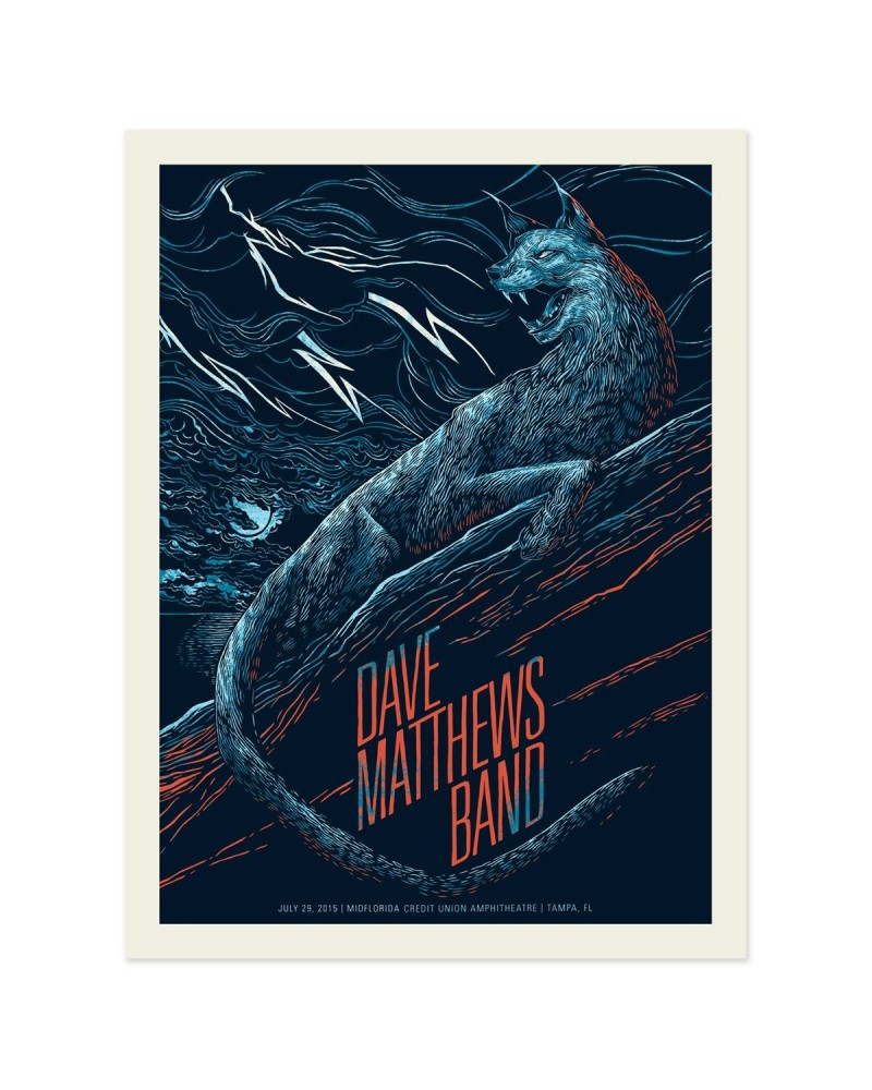 Dave Matthews Band Show Poster – Tampa FL 7/29/2015 $16.80 Decor