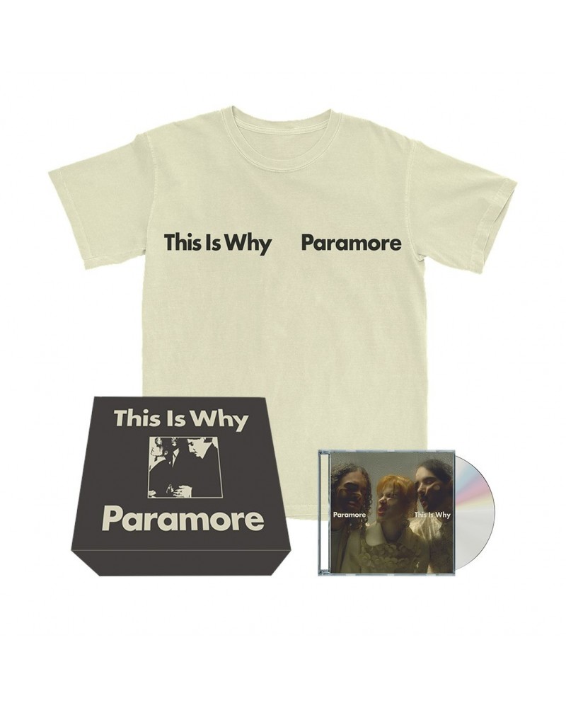 Paramore This Is Why Cream T-Shirt CD Boxset $15.00 CD