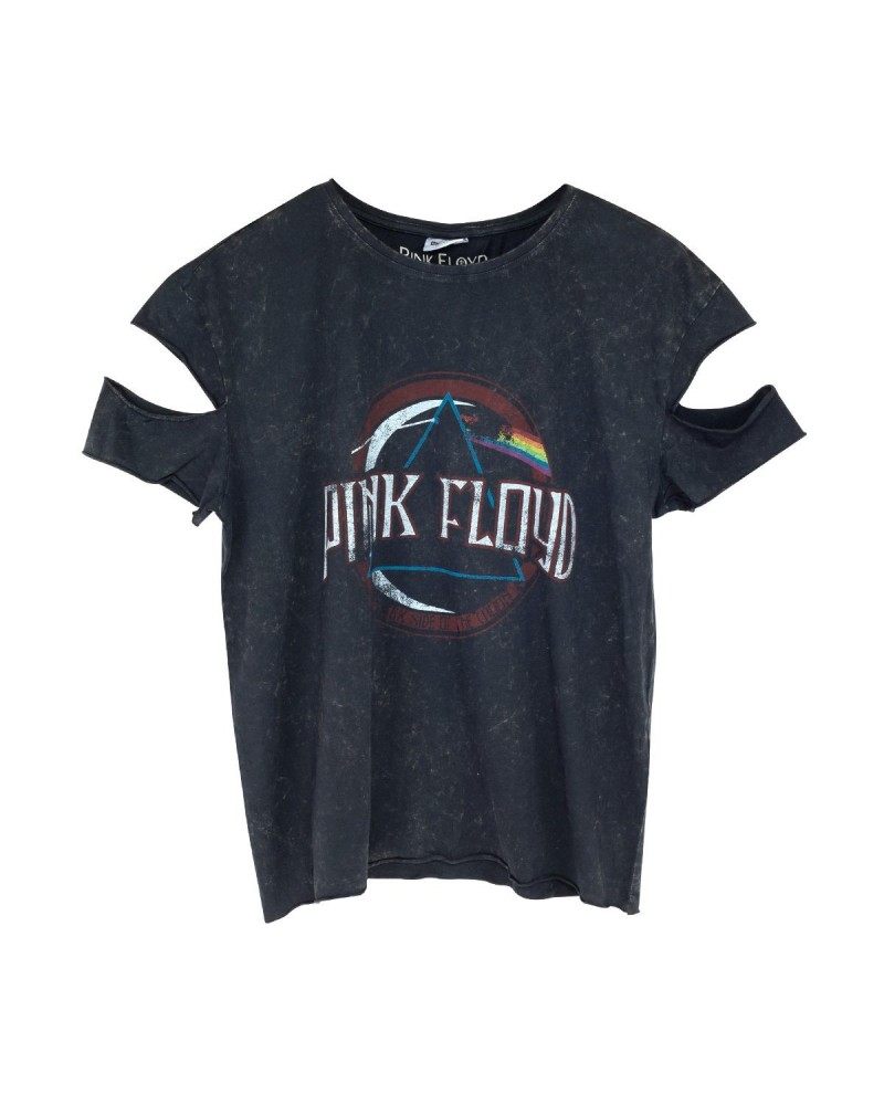 Pink Floyd Dark Side of the Moon Cold Shoulder Dark Grey T-Shirt $13.65 Shirts