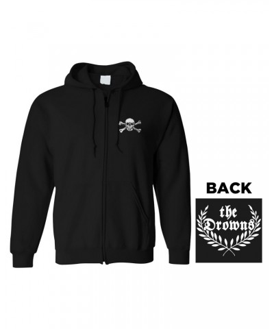 The Drowns Wreath Logo - Black - Zip Hoodie $10.00 Sweatshirts