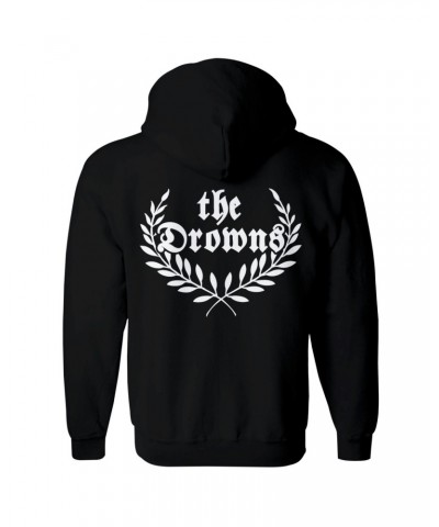 The Drowns Wreath Logo - Black - Zip Hoodie $10.00 Sweatshirts