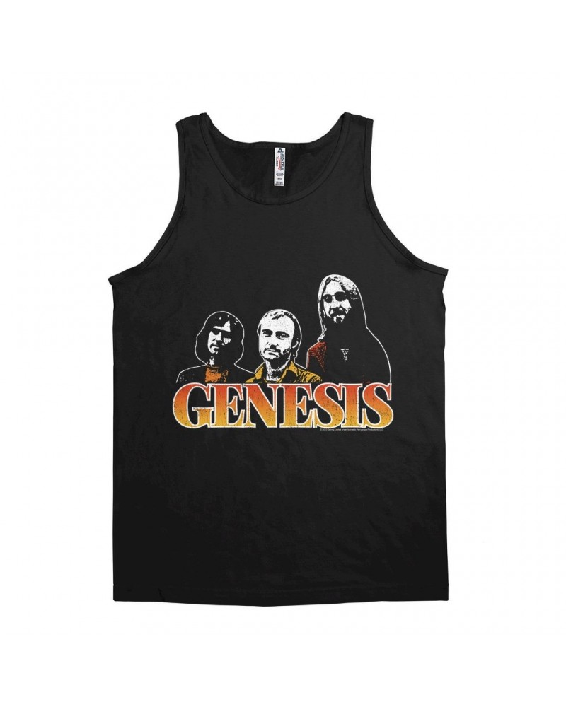 Genesis Unisex Tank Top | Retro Ombre Band Image Distressed Shirt $11.73 Shirts