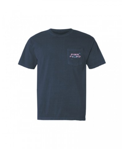 Pink Floyd T-Shirt | Pastel Orbit Logo Distressed Pocket T-shirt $12.28 Shirts