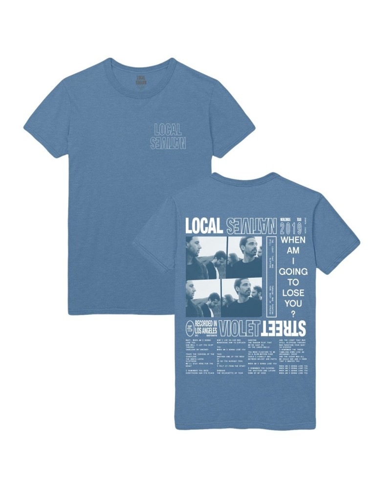 Local Natives VIOLET STREET BLUE TEE $9.20 Shirts