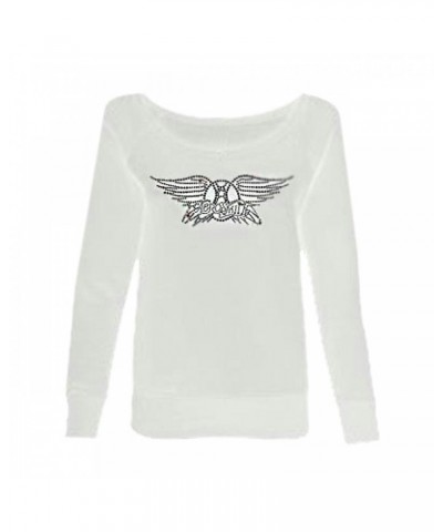 Aerosmith Women's White Bling Slouchy Sweater $26.38 Sweatshirts