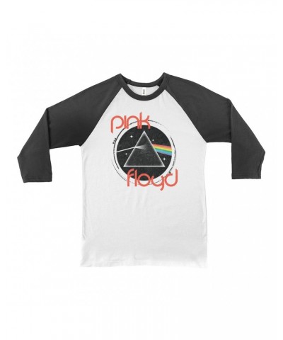 Pink Floyd 3/4 Sleeve Baseball Tee | Modern Retro Dark Side Of The Moon Distressed Shirt $14.98 Shirts