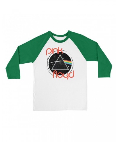 Pink Floyd 3/4 Sleeve Baseball Tee | Modern Retro Dark Side Of The Moon Distressed Shirt $14.98 Shirts