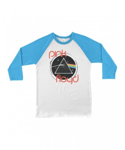 Pink Floyd 3/4 Sleeve Baseball Tee | Modern Retro Dark Side Of The Moon Distressed Shirt $14.98 Shirts