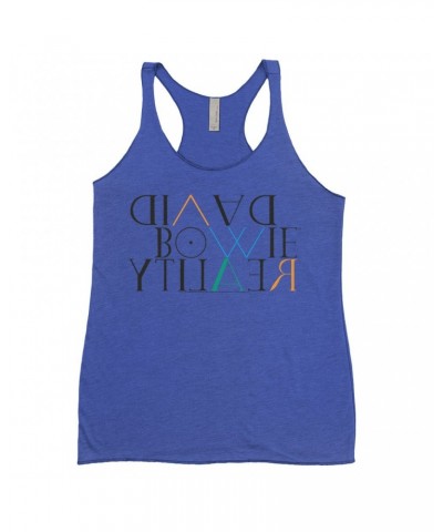 David Bowie Ladies' Tank Top | Reality Album Logo Shirt $12.74 Shirts