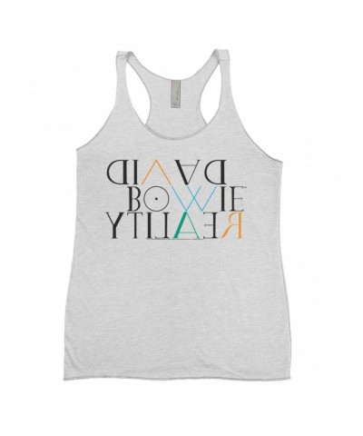 David Bowie Ladies' Tank Top | Reality Album Logo Shirt $12.74 Shirts