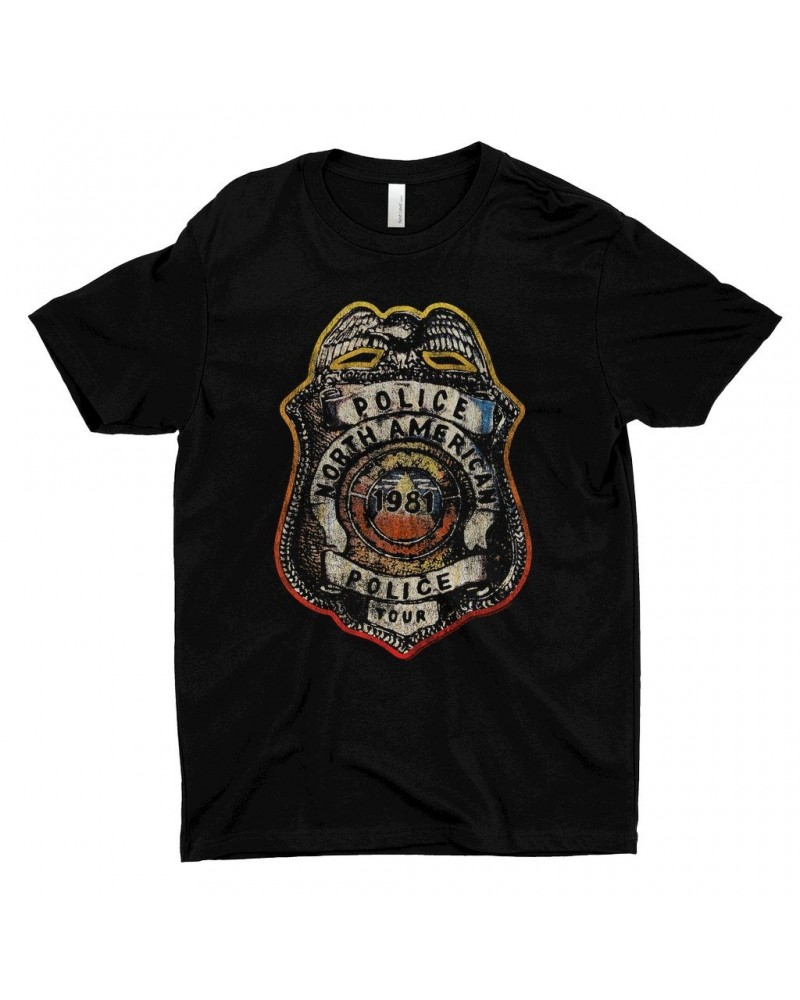 The Police T-Shirt | North American Tour Badge Shirt $10.73 Shirts