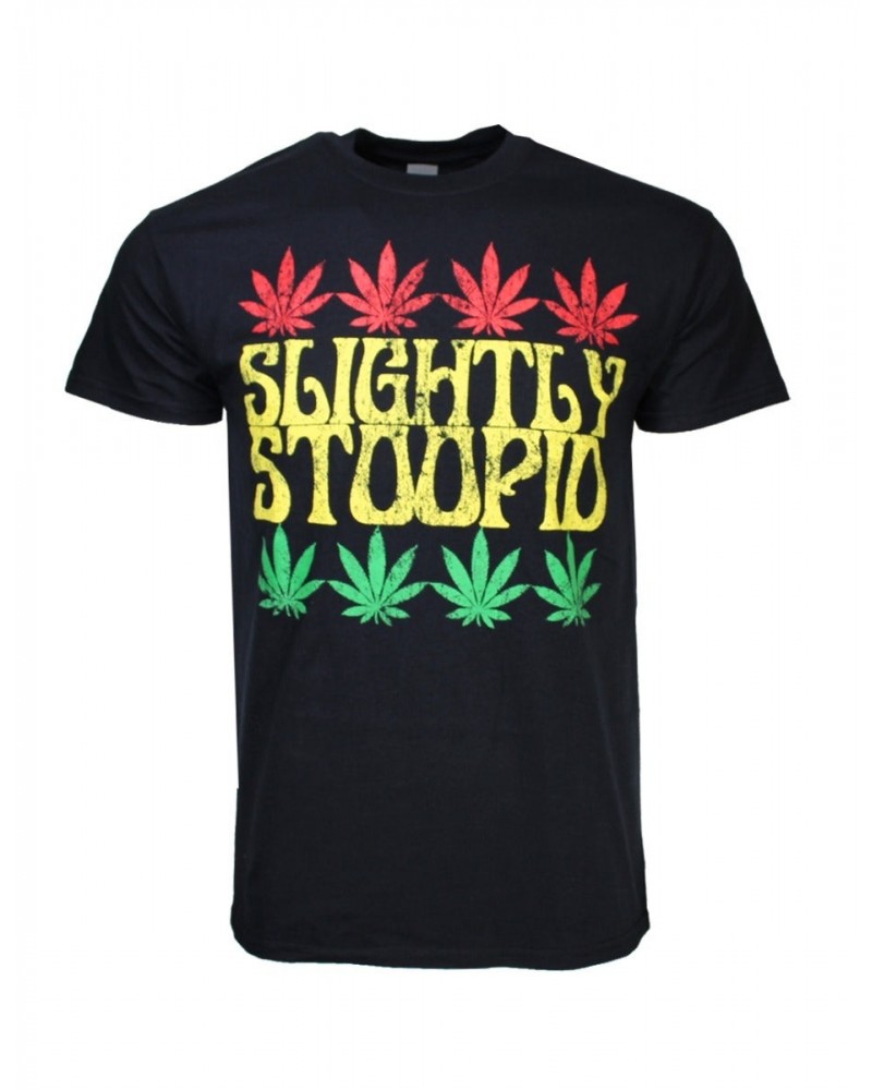 Slightly Stoopid T Shirt | Slightly Stoopid Rasta Leaf T-Shirt $9.18 Shirts