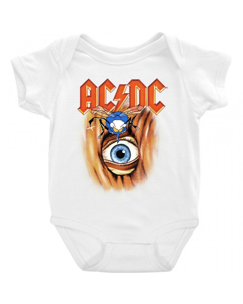 AC/DC Baby Short Sleeve Bodysuit | Fly On The Wall Album Cover Image Bodysuit $8.18 Kids