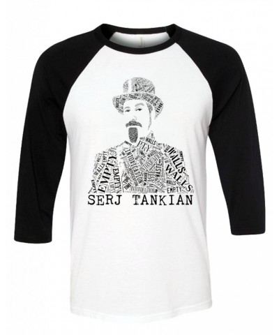 Serj Tankian Women's | Empty Walls Lyrical Portrait | 3/4 Sleeve Baseball Tee $9.30 Shirts