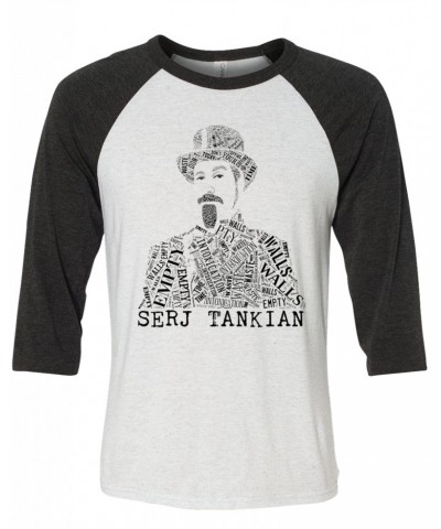 Serj Tankian Women's | Empty Walls Lyrical Portrait | 3/4 Sleeve Baseball Tee $9.30 Shirts