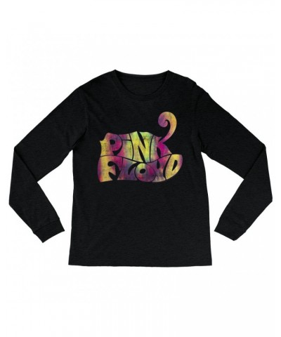 Pink Floyd Heather Long Sleeve Shirt | Tie Dye Groovy Logo Distressed Shirt $14.08 Shirts