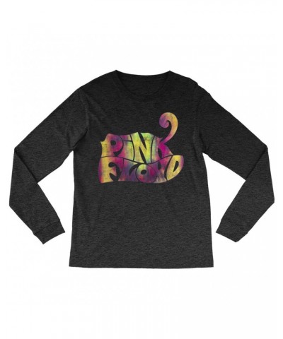 Pink Floyd Heather Long Sleeve Shirt | Tie Dye Groovy Logo Distressed Shirt $14.08 Shirts