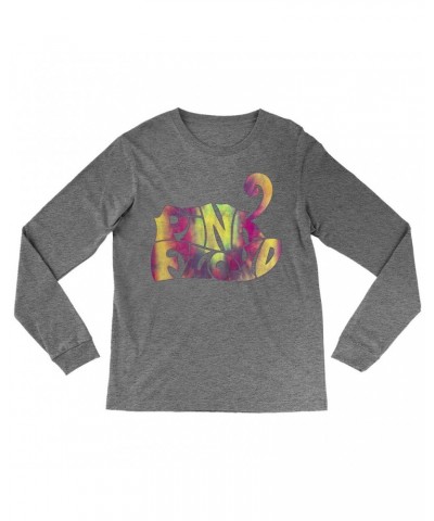 Pink Floyd Heather Long Sleeve Shirt | Tie Dye Groovy Logo Distressed Shirt $14.08 Shirts