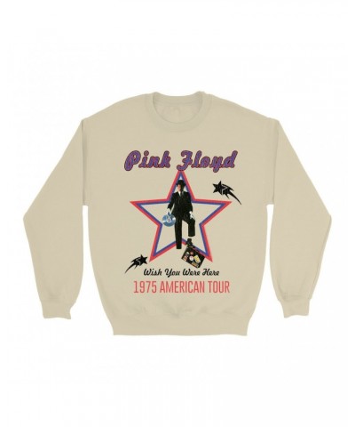 Pink Floyd Sweatshirt | Wish You Were Here 1975 American Tour Distressed Sweatshirt $14.33 Sweatshirts