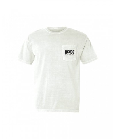 AC/DC T-Shirt | Back In Black Charcoal Design Pocket T-shirt $11.08 Shirts