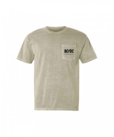 AC/DC T-Shirt | Back In Black Charcoal Design Pocket T-shirt $11.08 Shirts