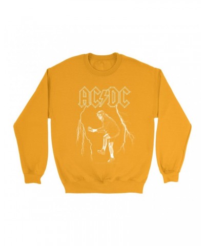 AC/DC Bright Colored Sweatshirt | Angus Young Lighting On Stage Design Sweatshirt $14.68 Sweatshirts