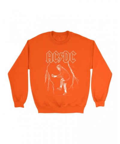 AC/DC Bright Colored Sweatshirt | Angus Young Lighting On Stage Design Sweatshirt $14.68 Sweatshirts