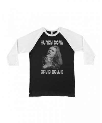 David Bowie 3/4 Sleeve Baseball Tee | Bowie's Hunky Dory Shirt $13.18 Shirts