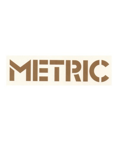 Metric Gold Vinyl Sticker $0.41 Vinyl