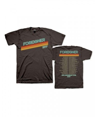 Foreigner Brown 1977 Logo Tee with Dateback $9.80 Shirts