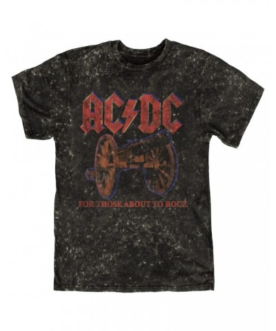 AC/DC T-shirt | For Those About To Rock Cannon Design Mineral Wash Shirt $11.08 Shirts