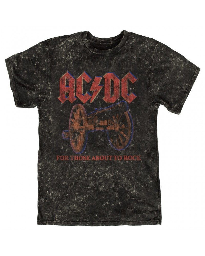 AC/DC T-shirt | For Those About To Rock Cannon Design Mineral Wash Shirt $11.08 Shirts