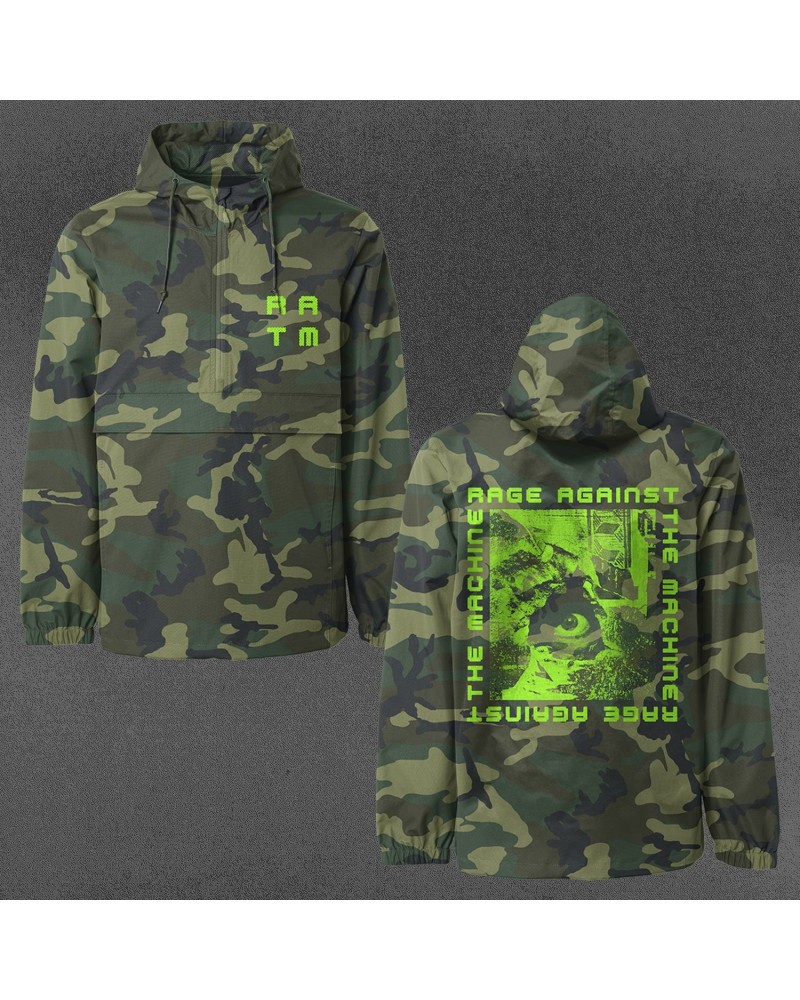 Rage Against The Machine Camo Anorak Jacket $27.20 Outerwear