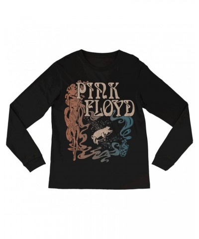 Pink Floyd Long Sleeve Shirt | On Stage Vintage Art Nouveau Animals Design Shirt $14.68 Shirts