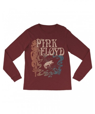 Pink Floyd Long Sleeve Shirt | On Stage Vintage Art Nouveau Animals Design Shirt $14.68 Shirts